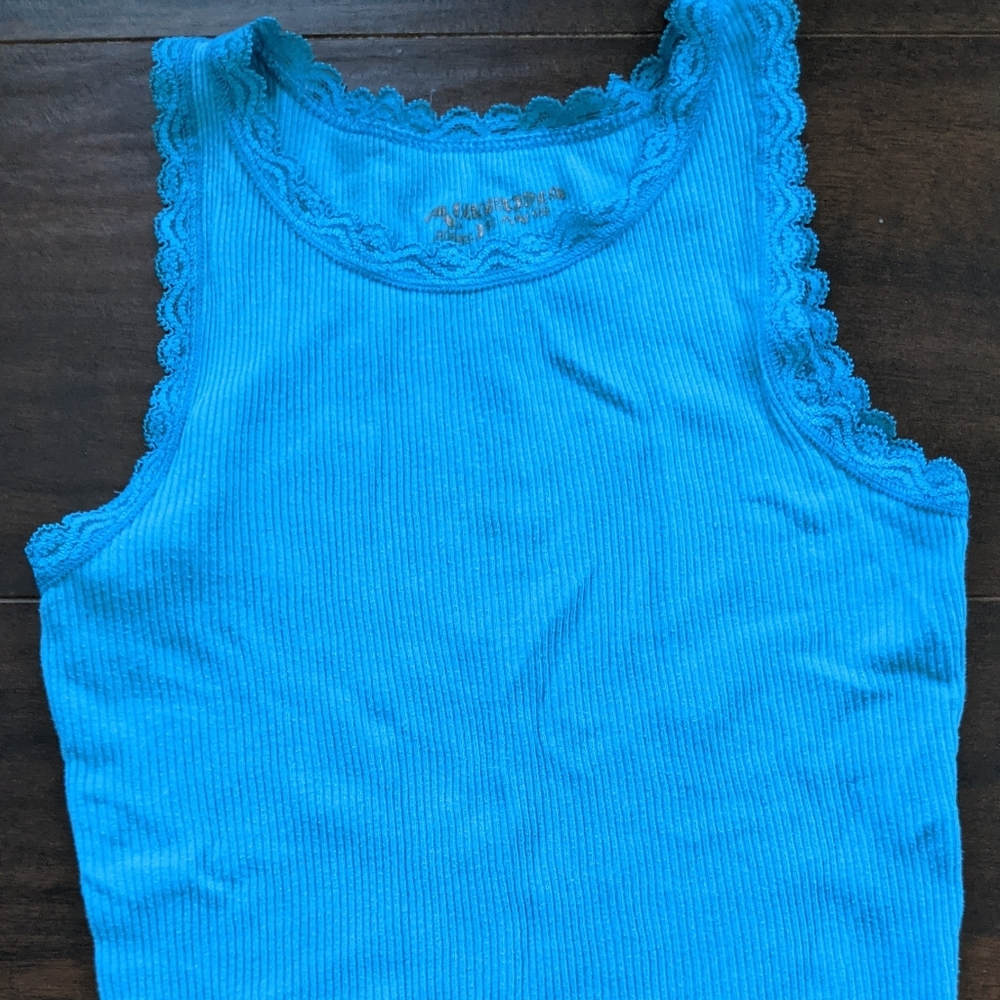 Girls lacy camisole blue
